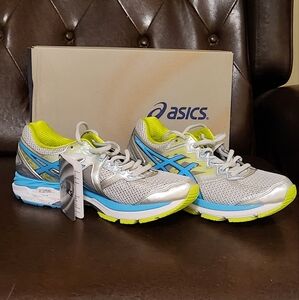 NEW 9 WIDE ASICS GT-2000 4 size (D Width) Silver Turquoise Lime Green